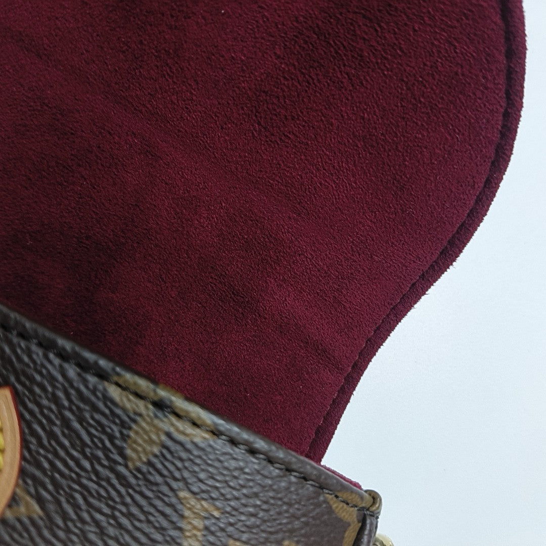 CHANTILLY Mini Monogram Coated Canvas Brown