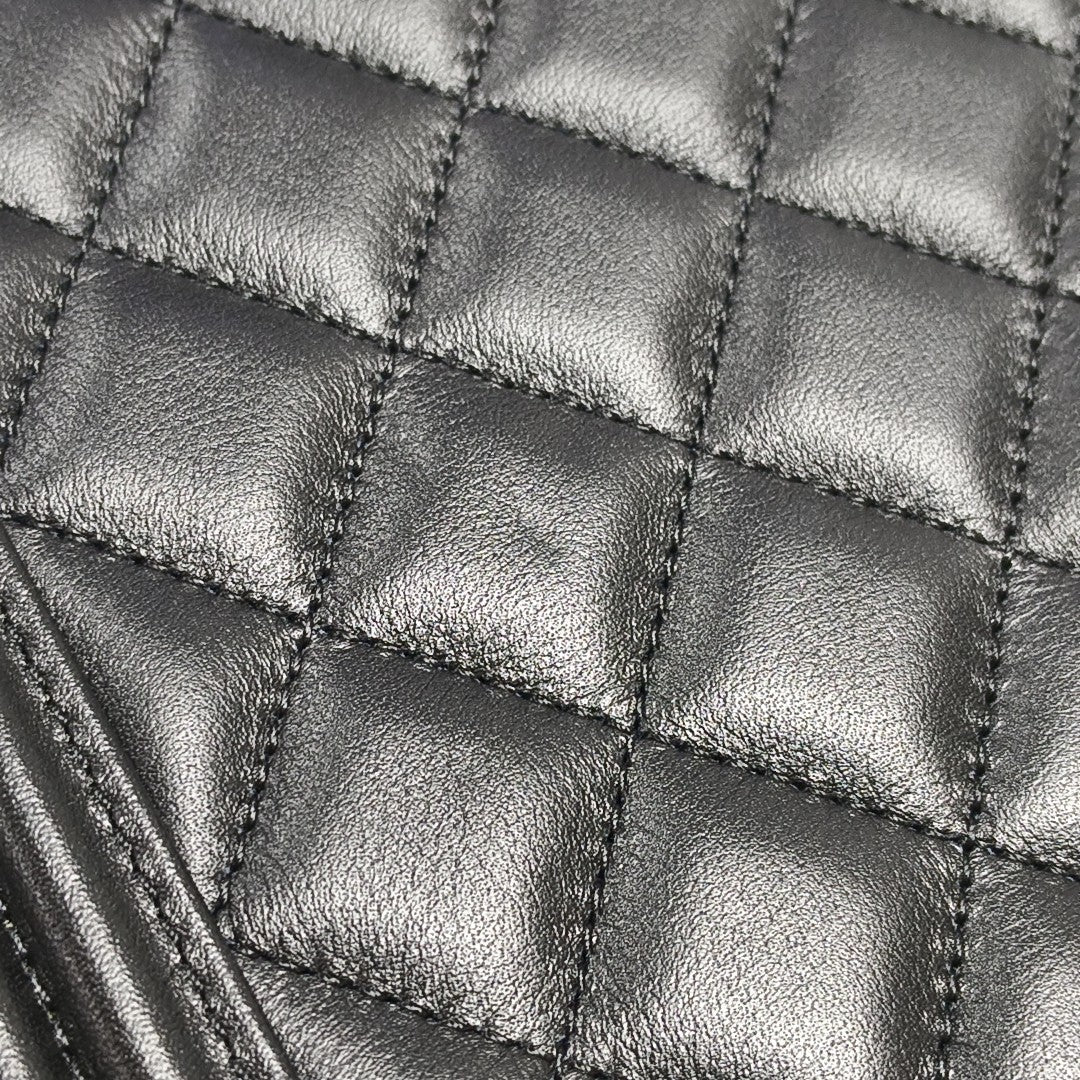 BOY CHANEL Mini Quilted Lambskin Black