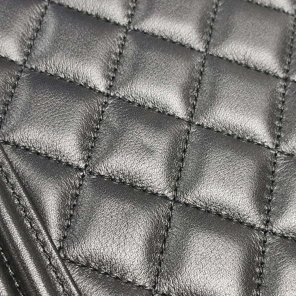 BOY CHANEL Mini Quilted Lambskin Black