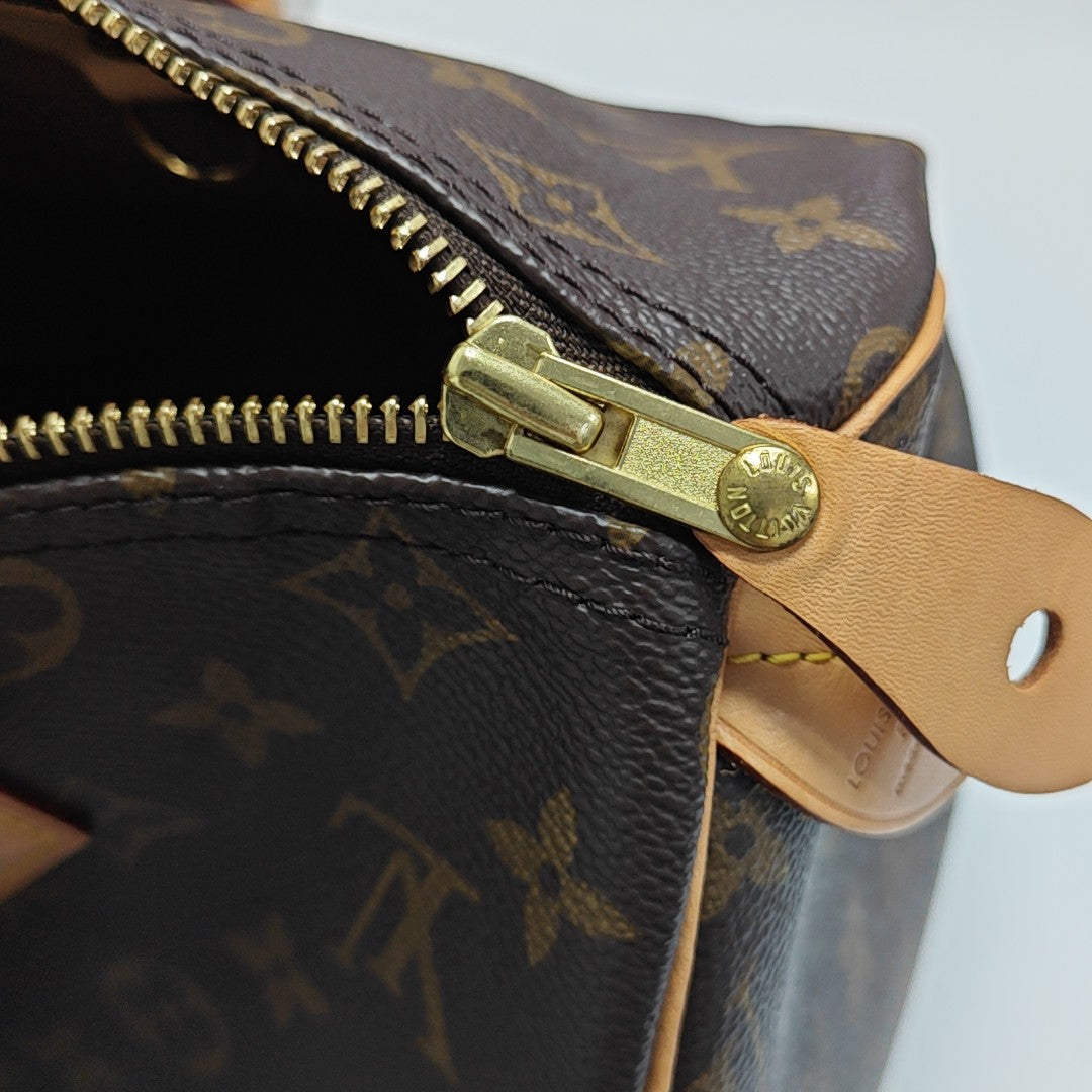 SPEEDY 30 Monogram Coated Canvas Brown