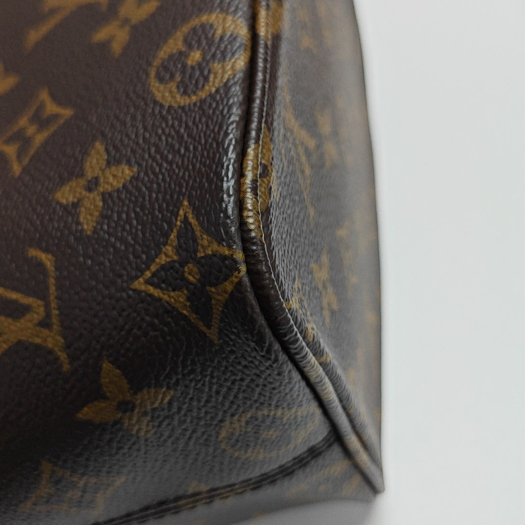 ALL IN BB Monogram Coated Canvas Brown
