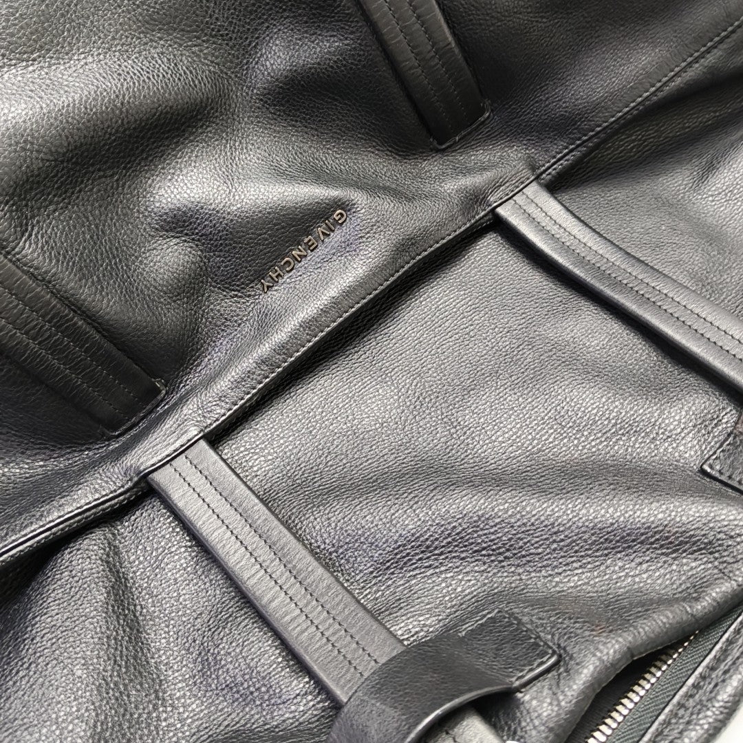 Calfskin Top Handle Bag Black