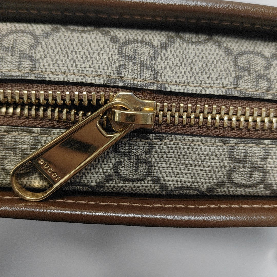 GG Supreme Mini Monogram Coated Canvas Beige