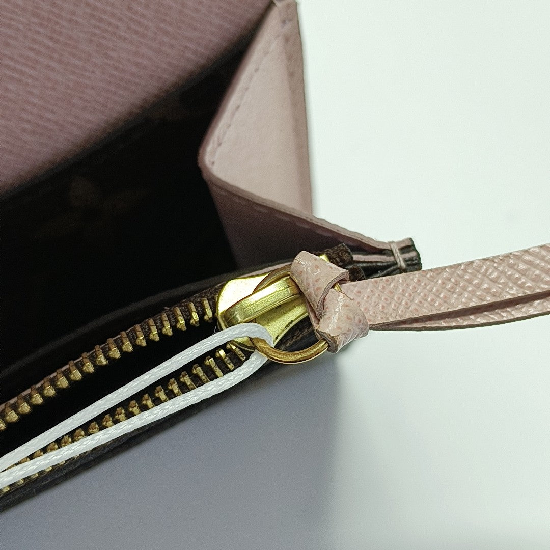 EMILIE Monogram Coated Canvas Brown Wallet