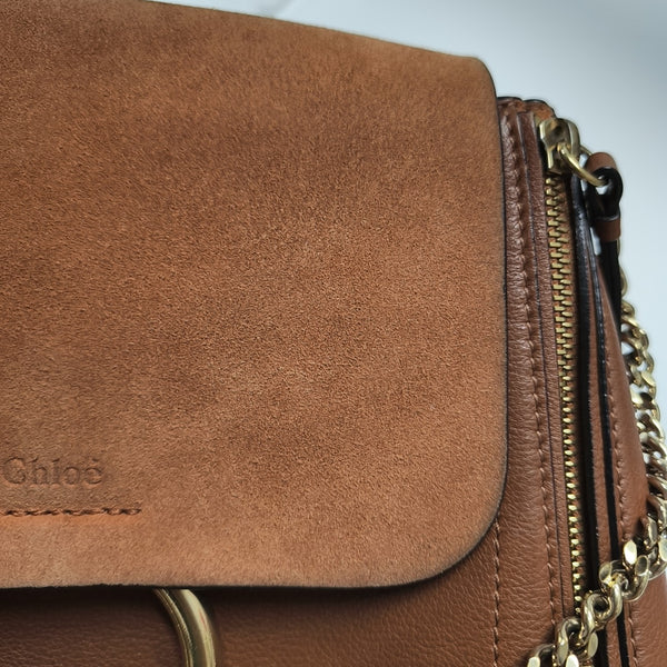 Faye Small Calfskin Brown