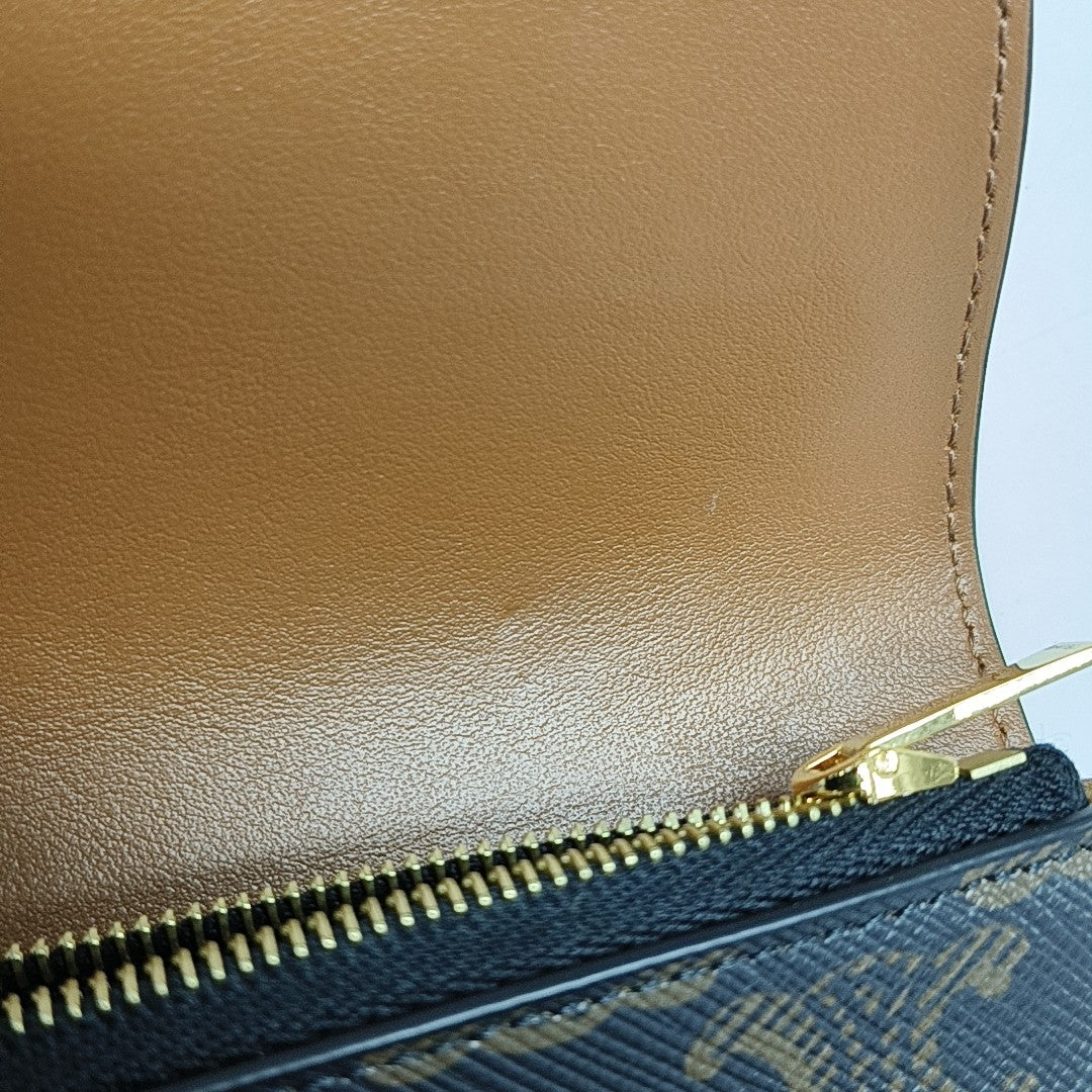 TRIOMPHE CANVAS Small Coated Canvas Brown