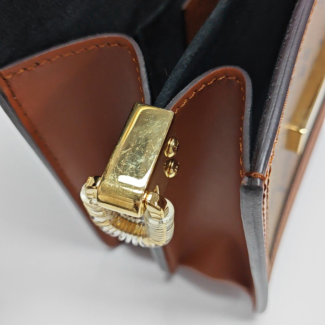 DAUPHINE Mini Monogram Coated Canvas Brown