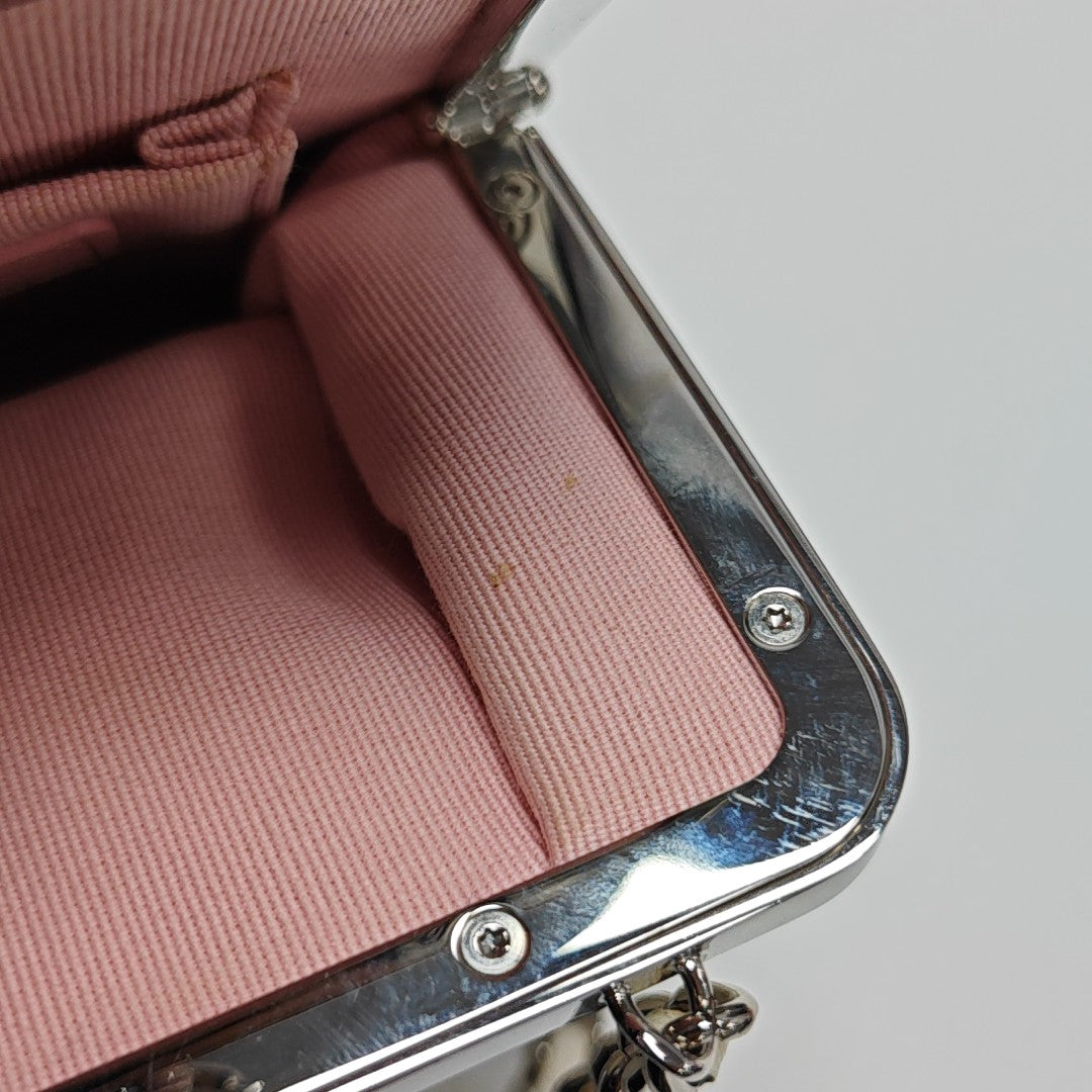 Quilted Lambskin Shoulder Bag White