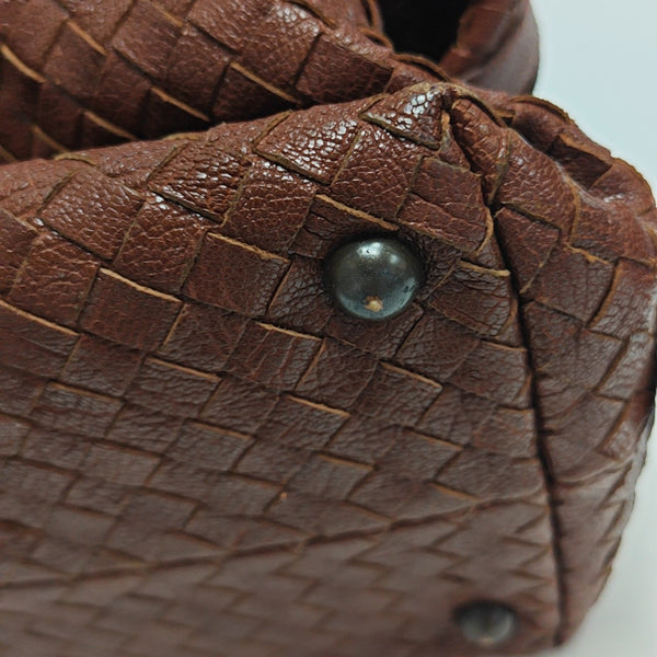 Calfskin Top Handle Bag Brown