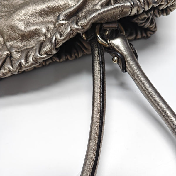 Calfskin Top Handle Bag Beige