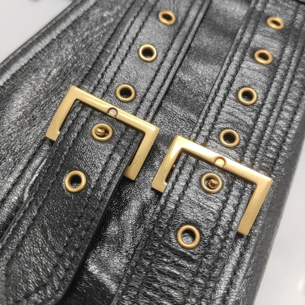Saddle Small Calfskin Black
