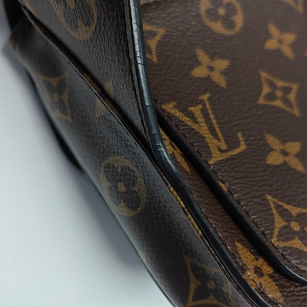 S LOCK Monogram Coated Canvas Brown