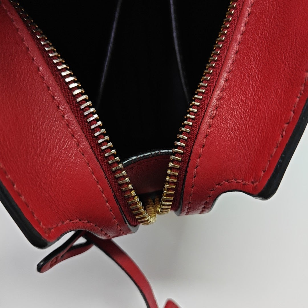 Saffiano Calfskin Shoulder Bag Red