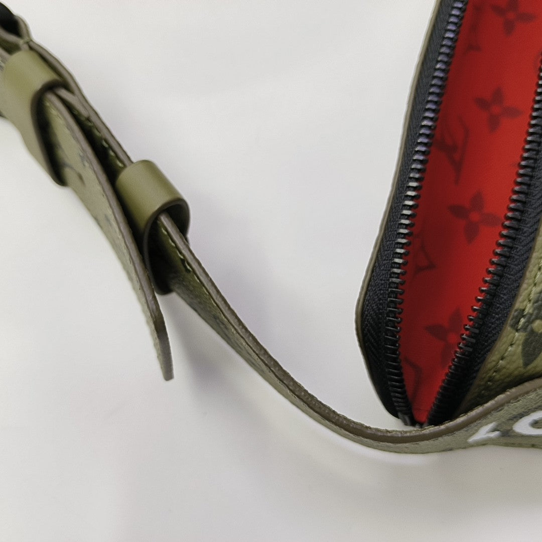 Monogram Coated Canvas Shoulder Bag Green