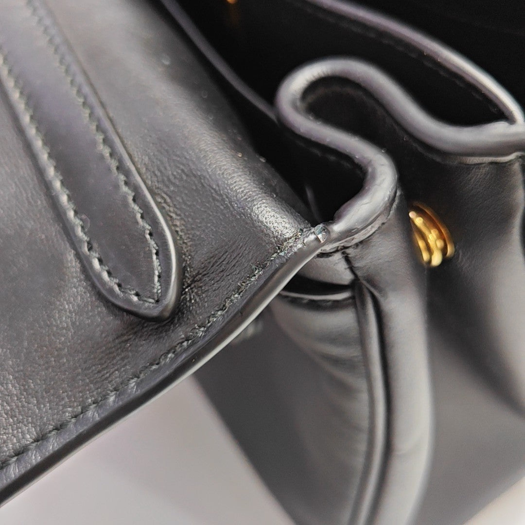 Calfskin Shoulder Bag Mini Black