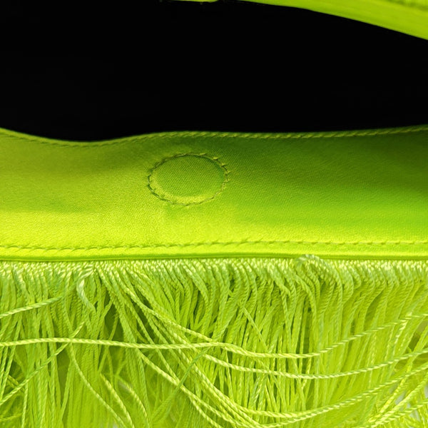 Silk Satin Top Handle Bag Yellow