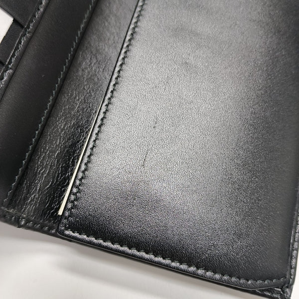 Ligne Shima Monogram Coated Canvas Black Wallet
