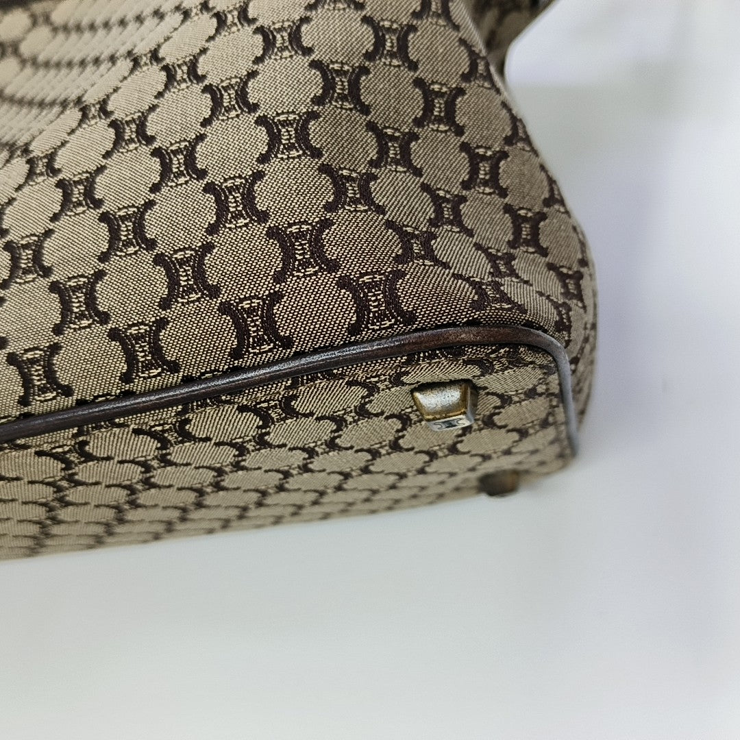 Canvas Top Handle Bag Brown