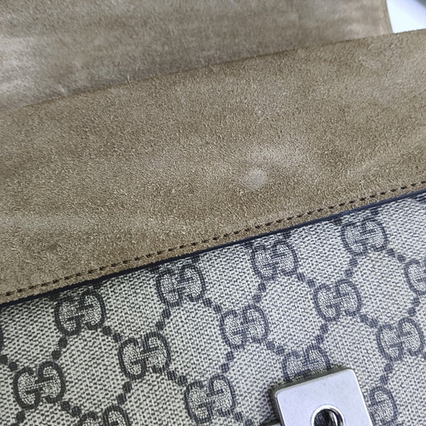 Dionysus Mini Monogram Coated Canvas Beige