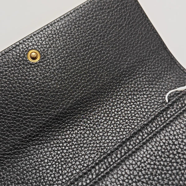 Animalier Calfskin Black Wallet