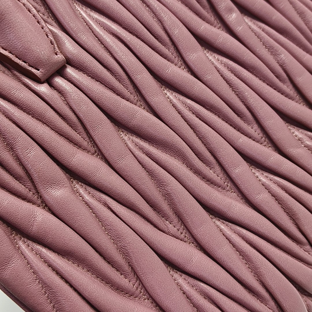 Quilted Lambskin Shoulder Bag Beige