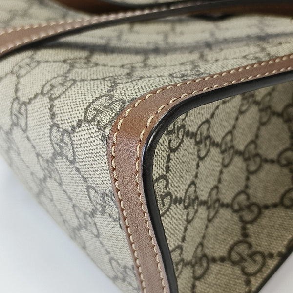 Padlock Small Monogram Coated Canvas Beige