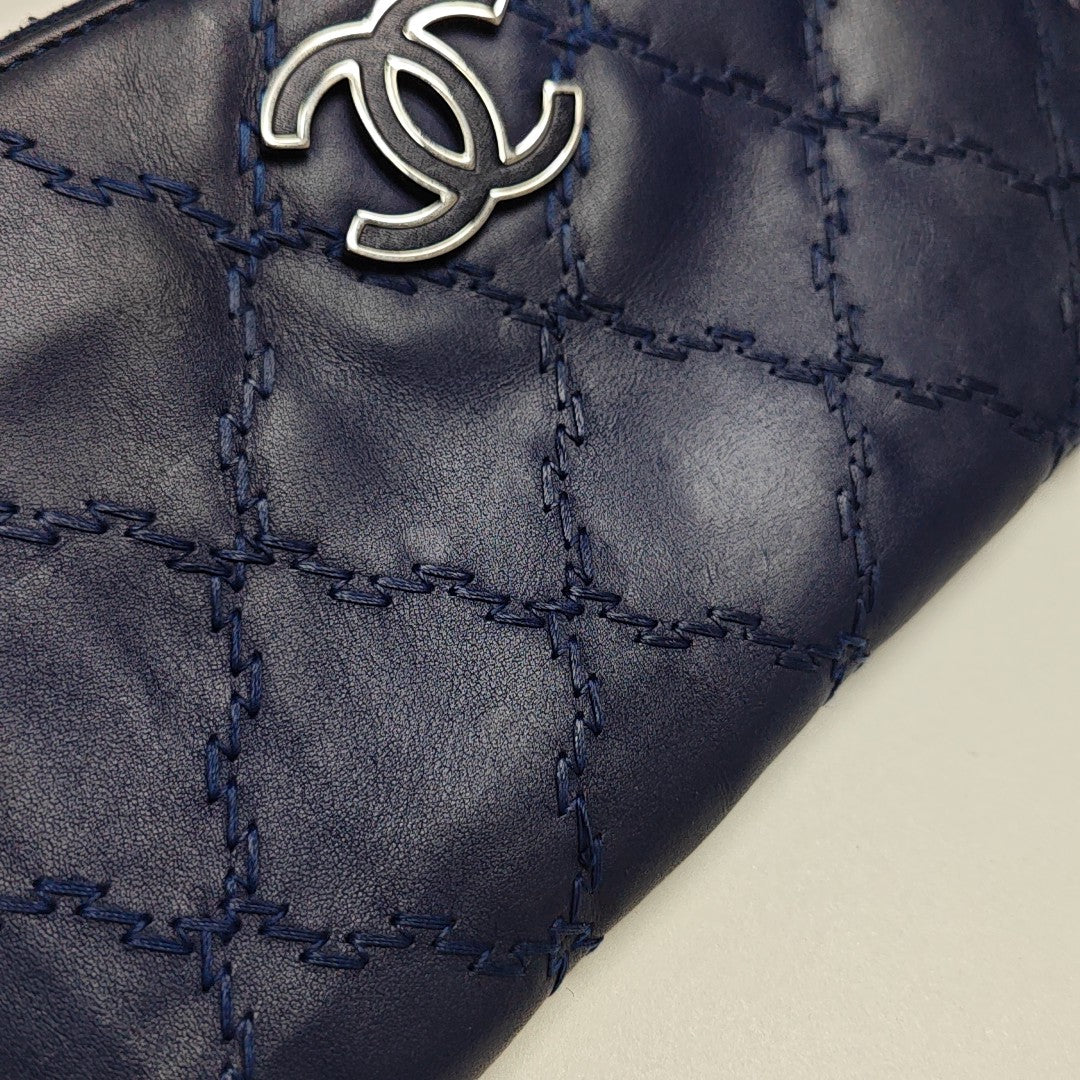 Quilted Calfskin Blue