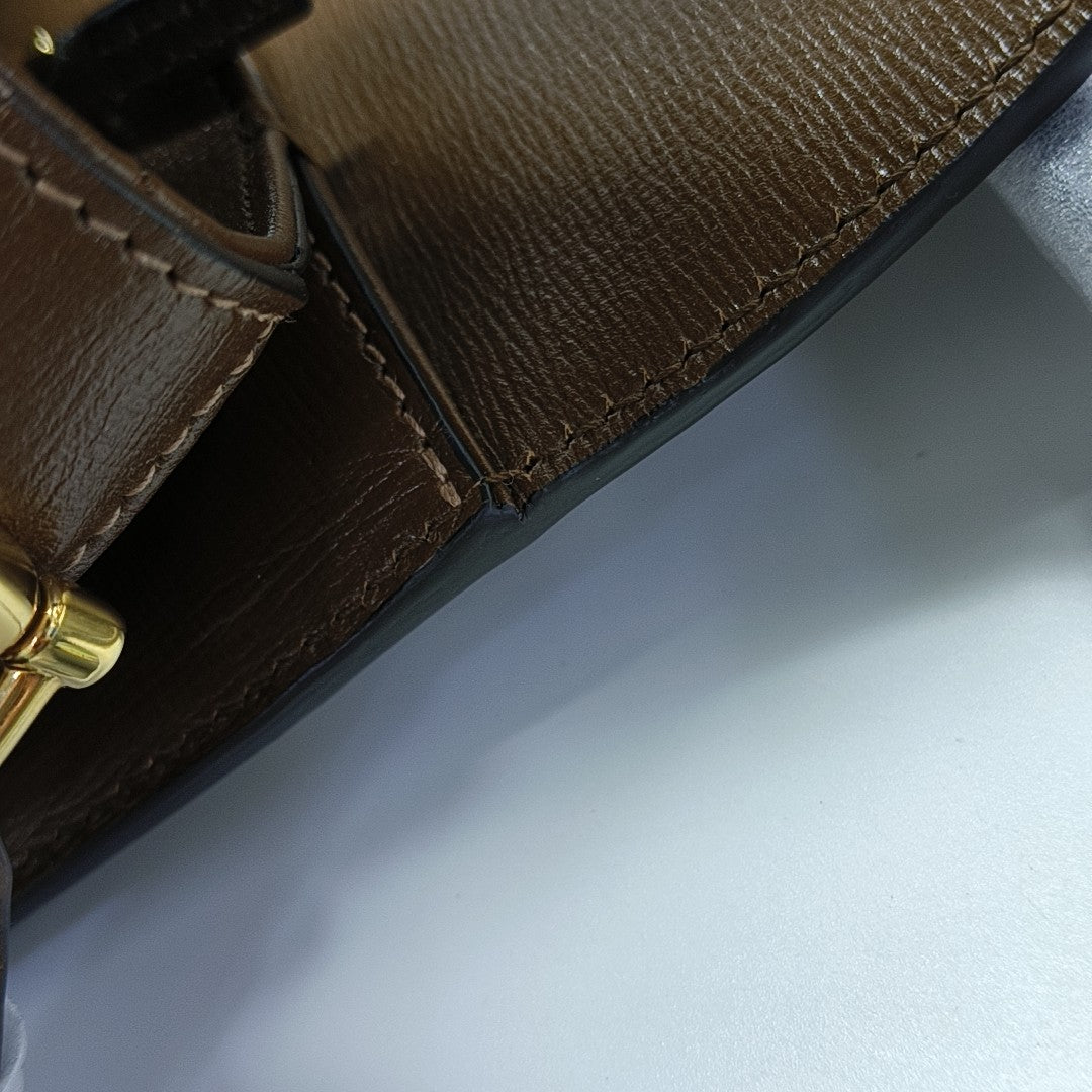 Horsebit 1955 Medium Monogram Coated Canvas Beige