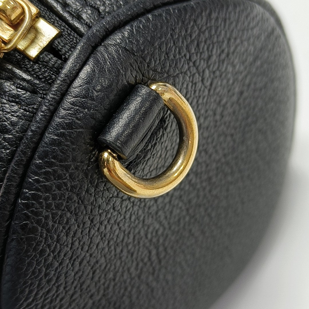 PAPILLON BB Monogram Calfskin Black
