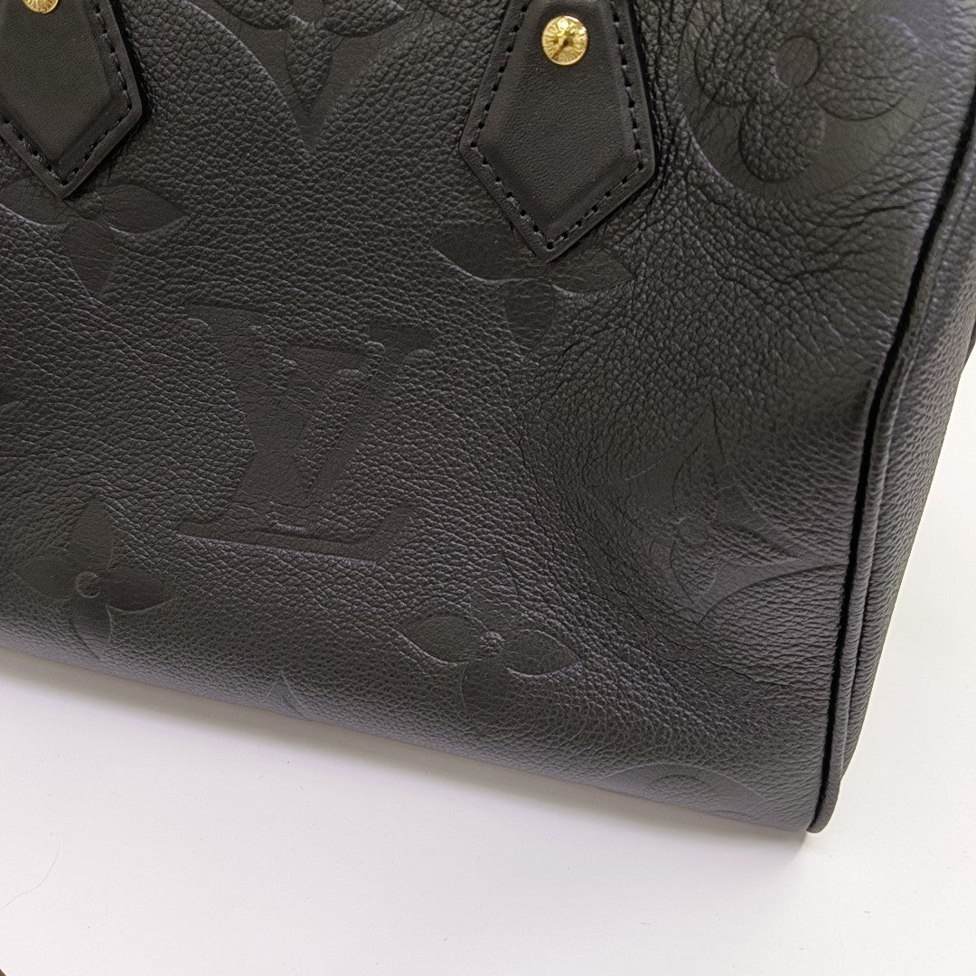 SPEEDY 25 Monogram Calfskin Black