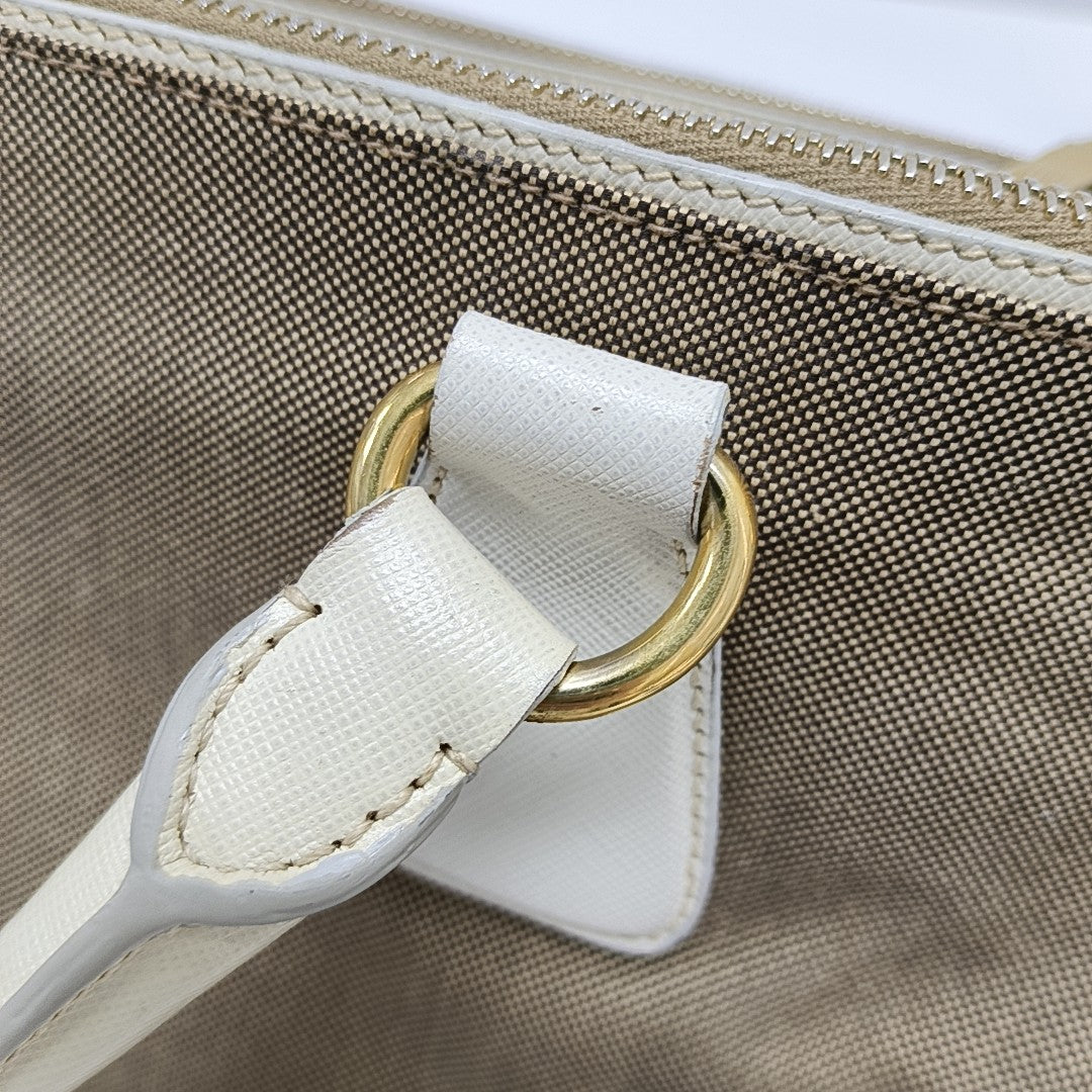 Canvas Top Handle Bag Brown