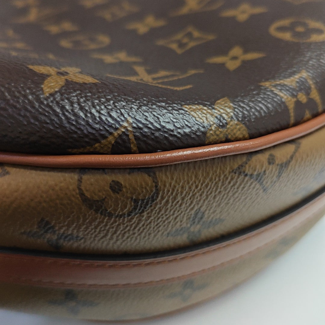 LOOP HOBO Monogram Coated Canvas Brown