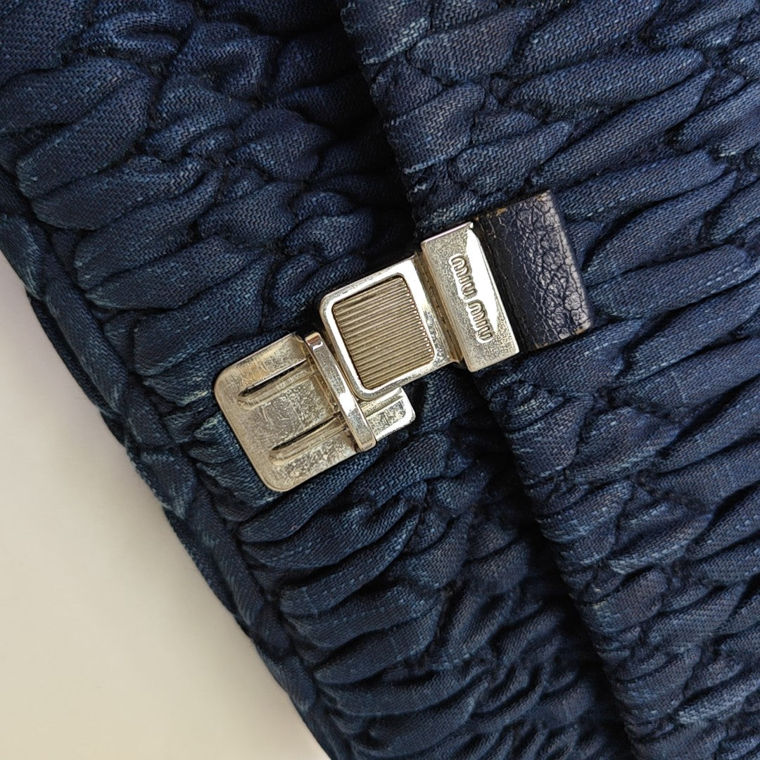 Crystal Quilted Fabric Blue