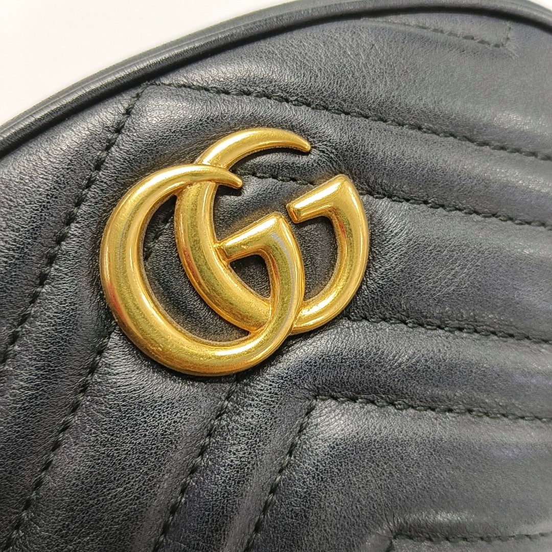 GG Marmont Piel de becerro matelassé negra