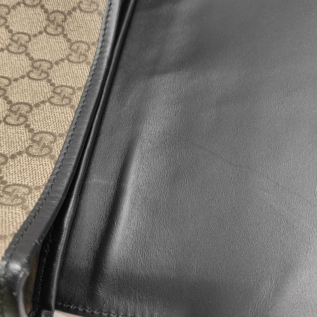 Monogram Coated Canvas Shoulder Bag Brown