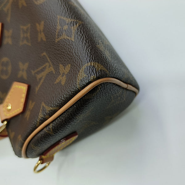 SPEEDY Nano Monogram Coated Canvas Brown