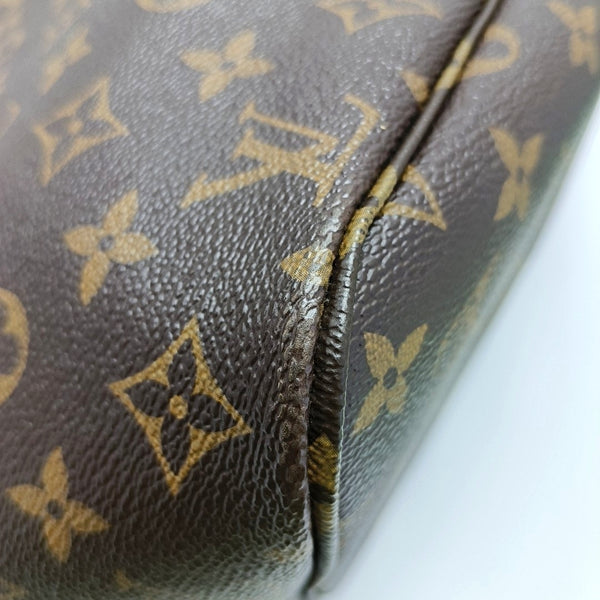 NEVERFULL MM Monogram Coated Canvas Brown