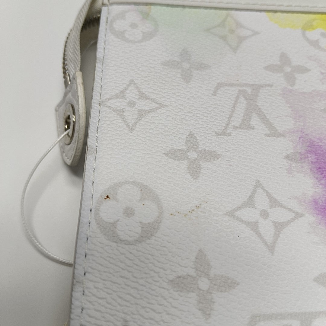 Pochette Voyag MM Monogram Coated Canvas White