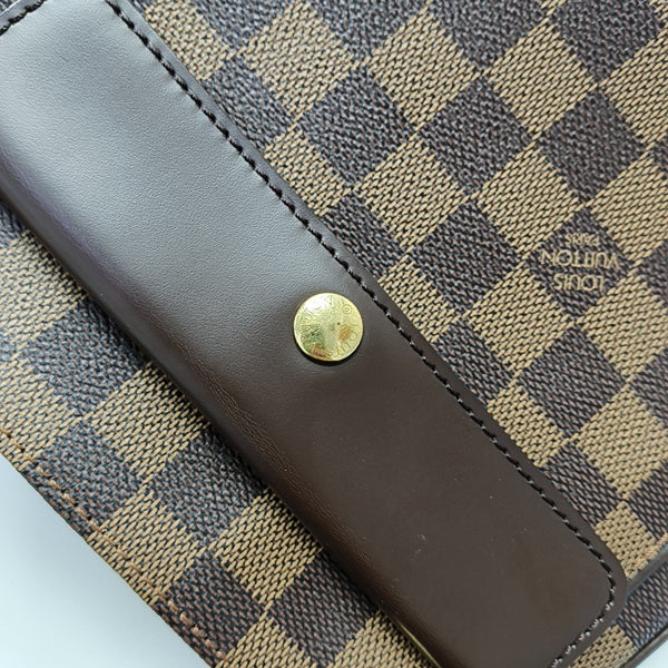 AUBAGNE Damier Ebene Coated Canvas Brown