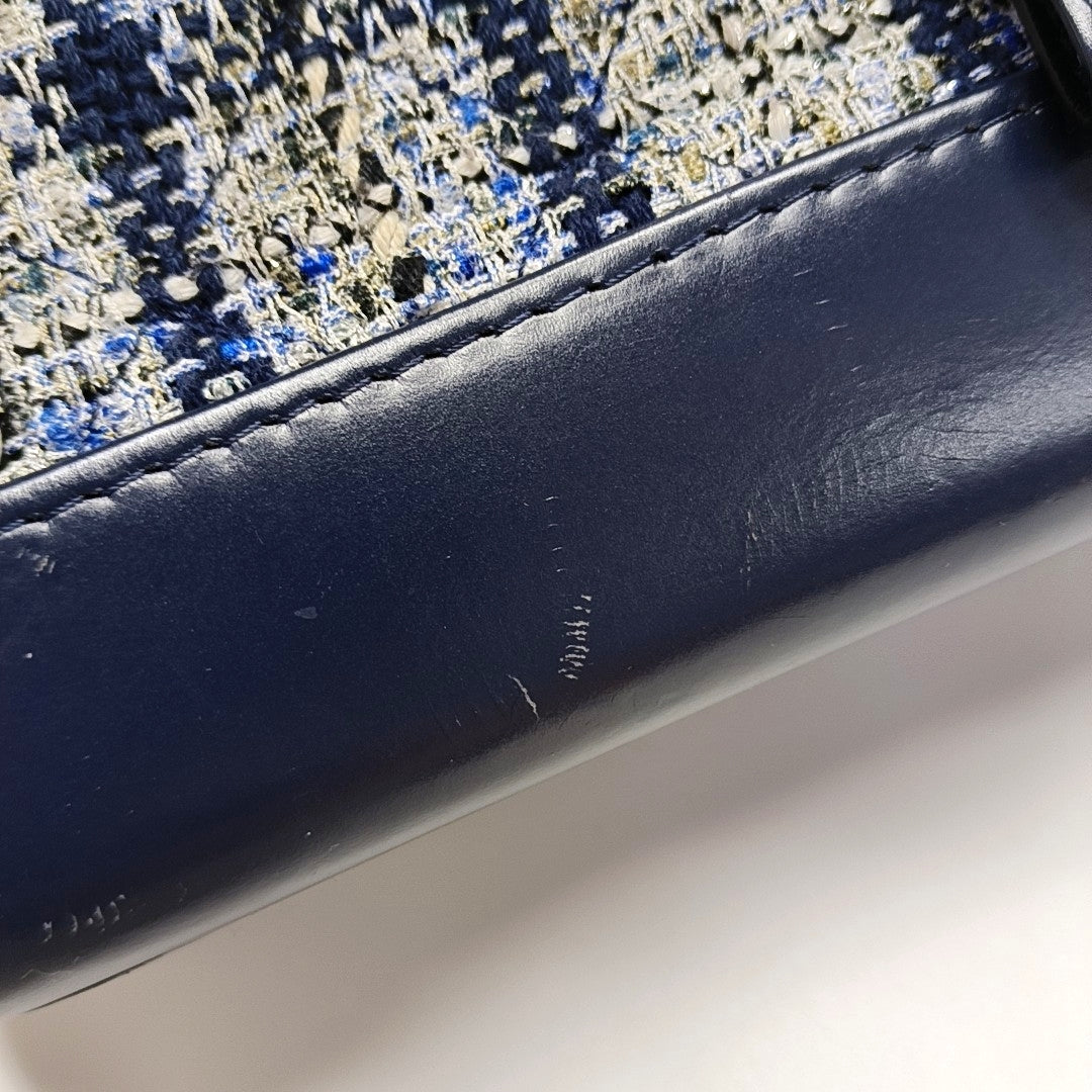 Authenticated pre-owned  GABRIELLE Small Quilted Wool Blue - Crossbody Bag at Looply
