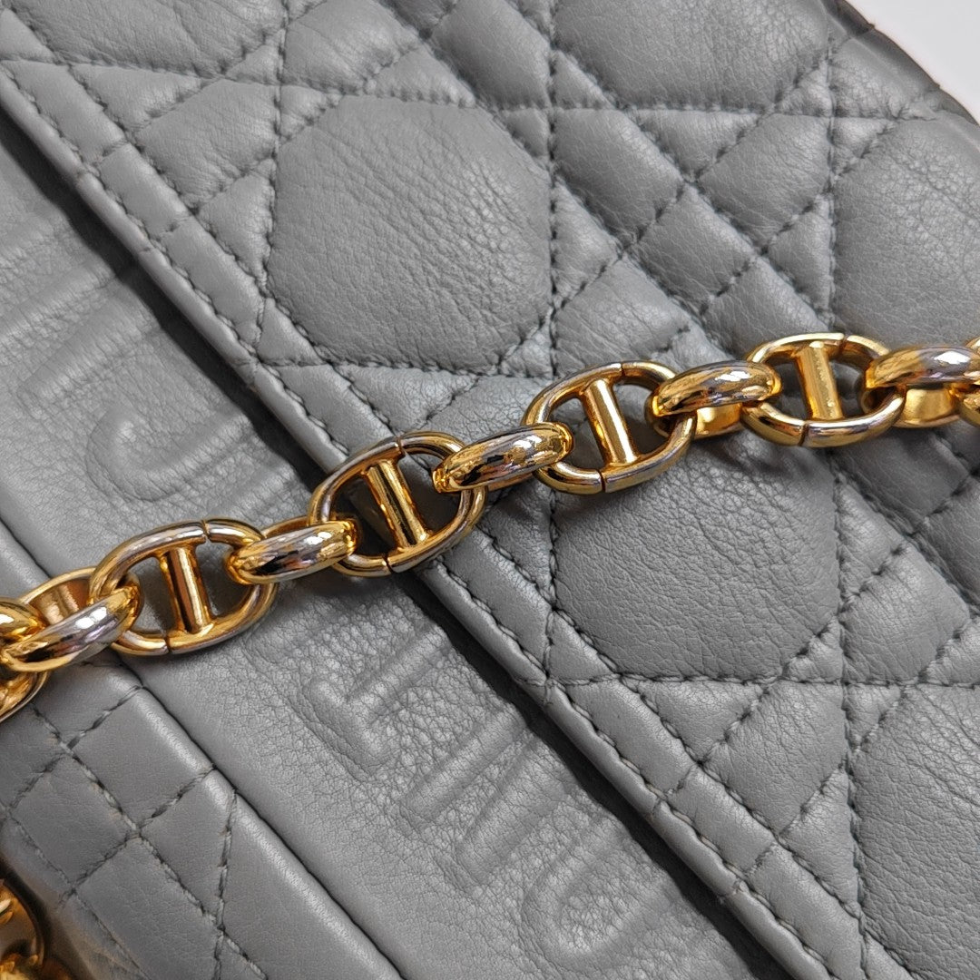 Dior Caro Small Cannage Calfskin Blue