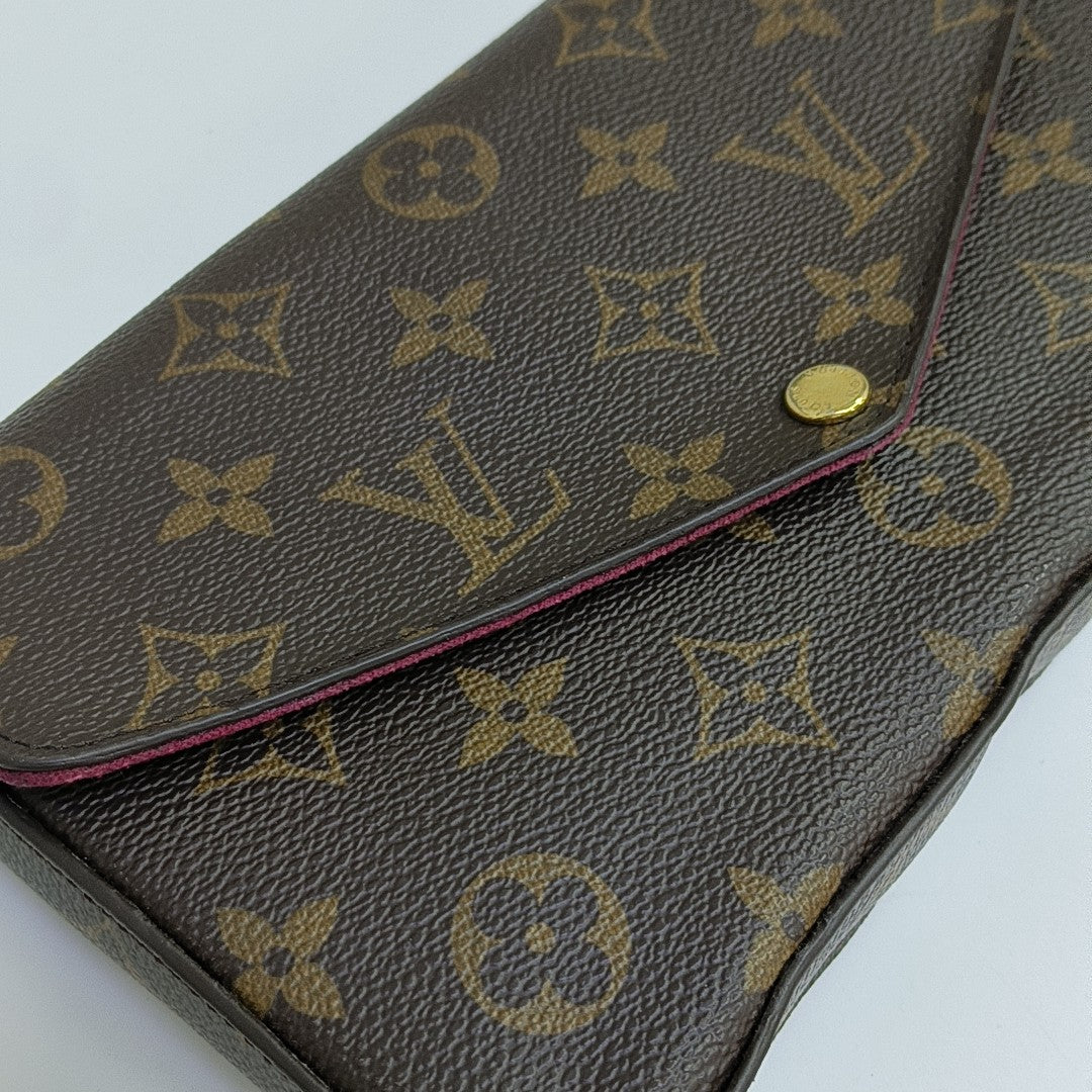 FÉLICIE Monogram Coated Canvas Brown