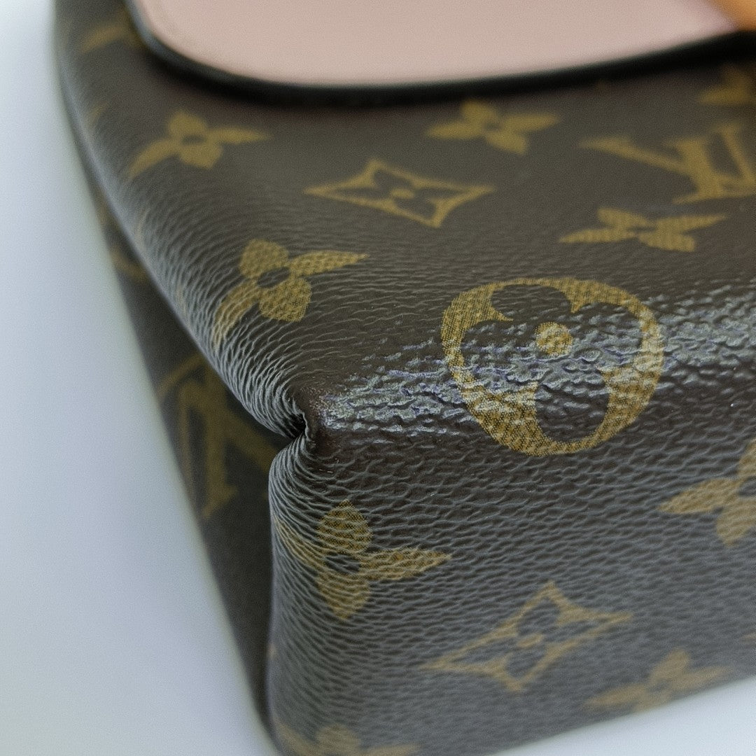 LOCKY BB Monogram Coated Canvas Pink