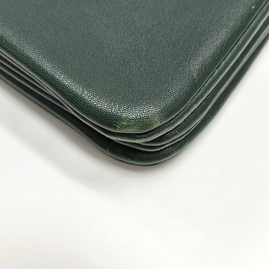 Authenticated pre-owned  TRIO Small Lambskin Green - Shoulder Bag at Looply
