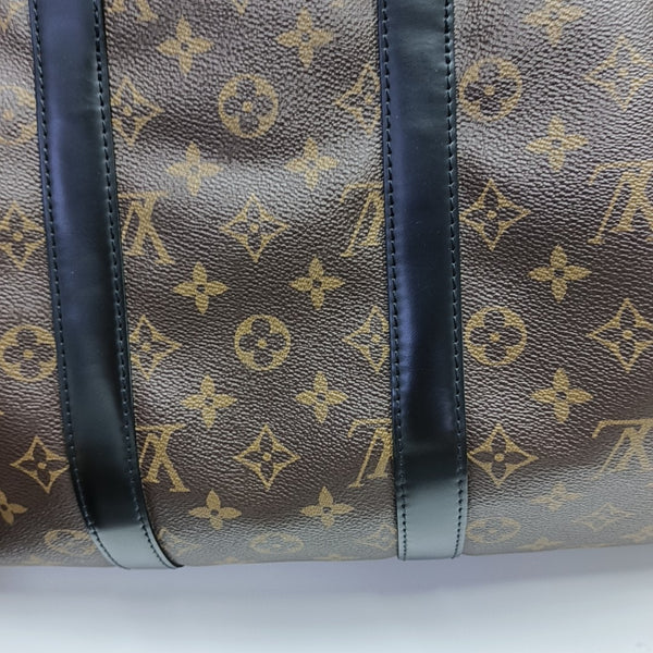 KEEPALL 45 Monogram Coated Canvas Brown