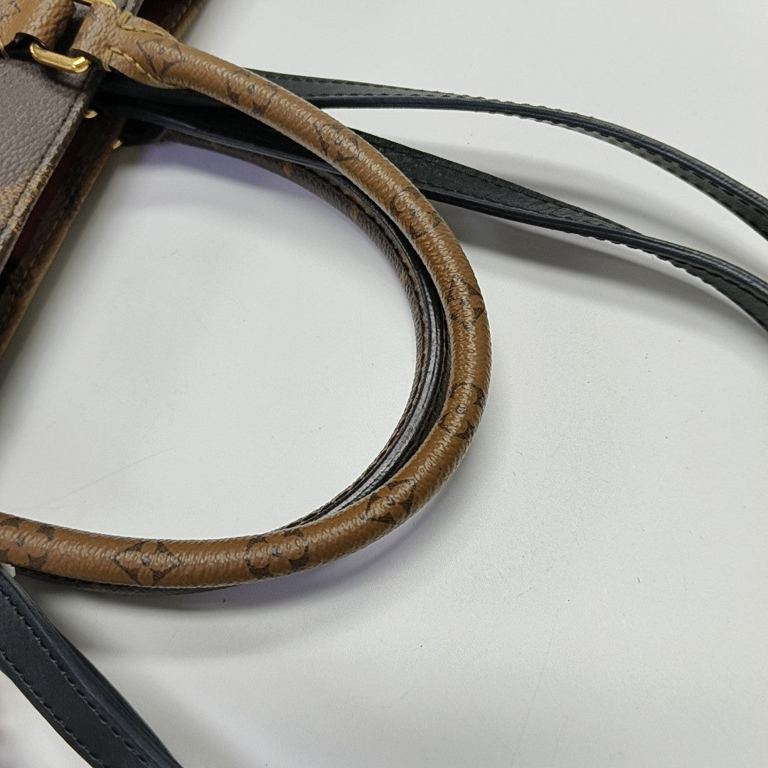 ONTHEGO MM Monogram Coated Canvas Brown