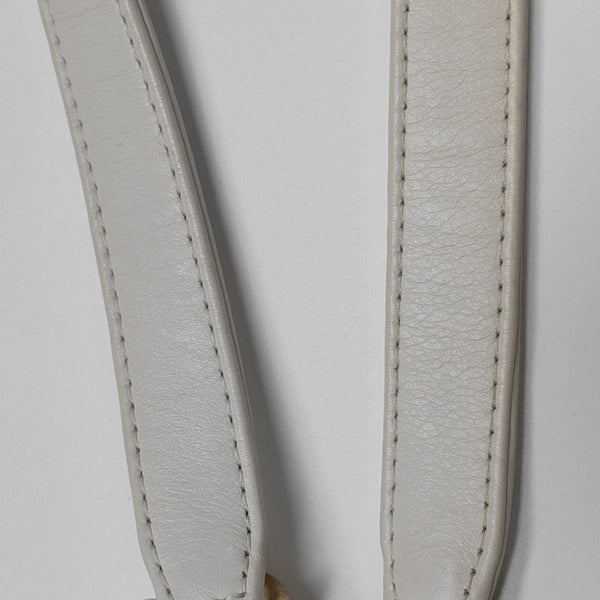 Quilted Calfskin Shoulder Bag Mini White