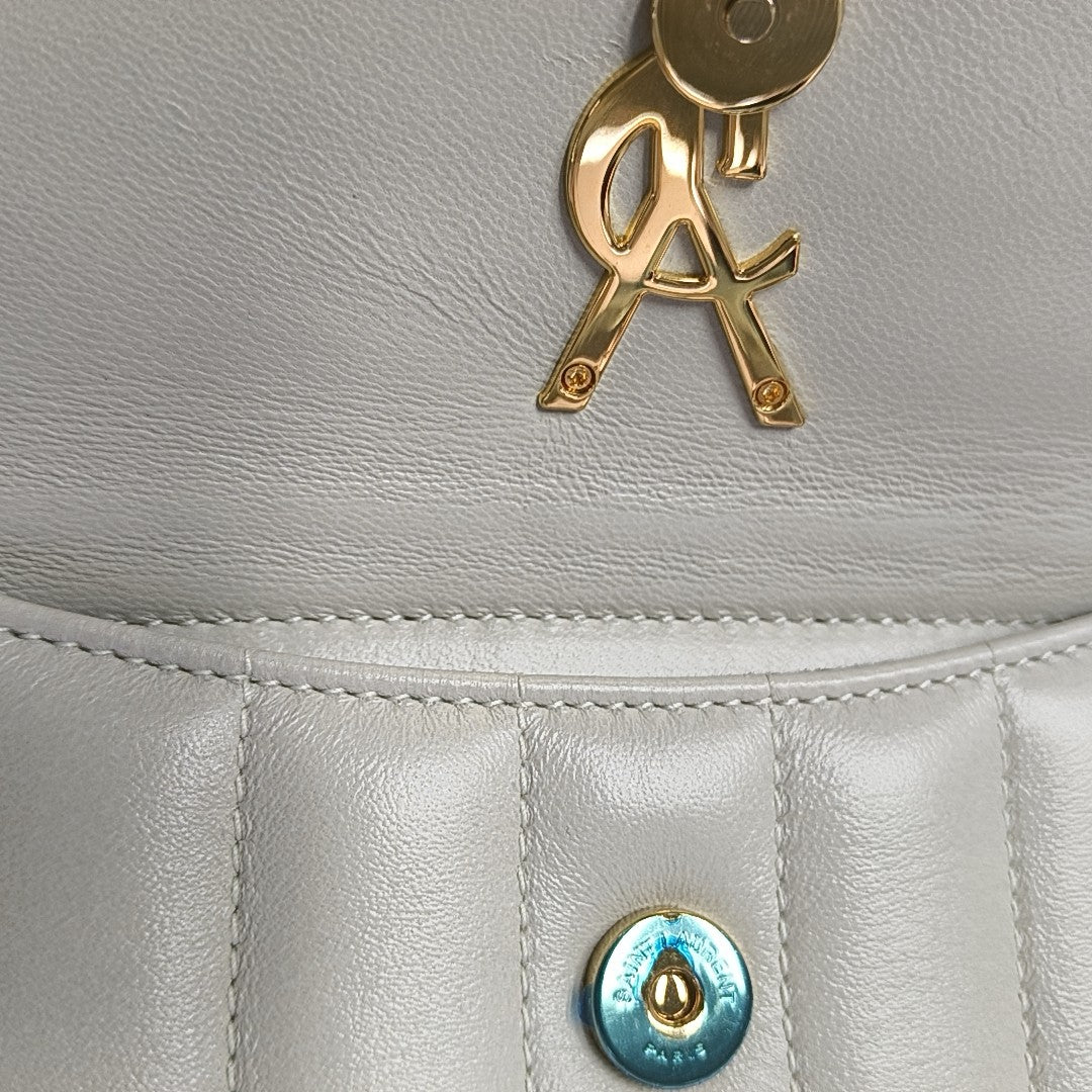 VICKY Quilted Calfskin White