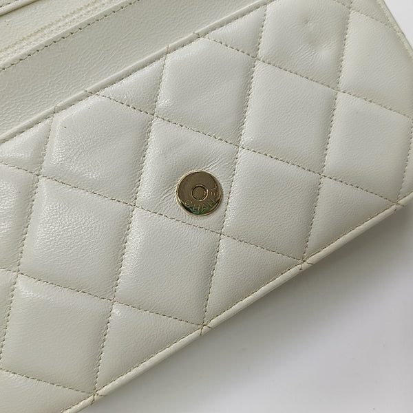 WOC Quilted Lambskin White
