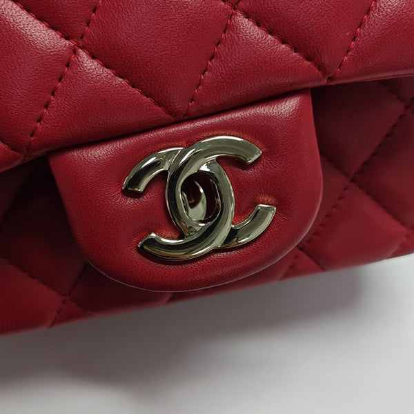 CLASSIC FLAP Mini Quilted Lambskin Red